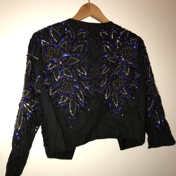 Beaded Black Bolero - Picture 2 of 13